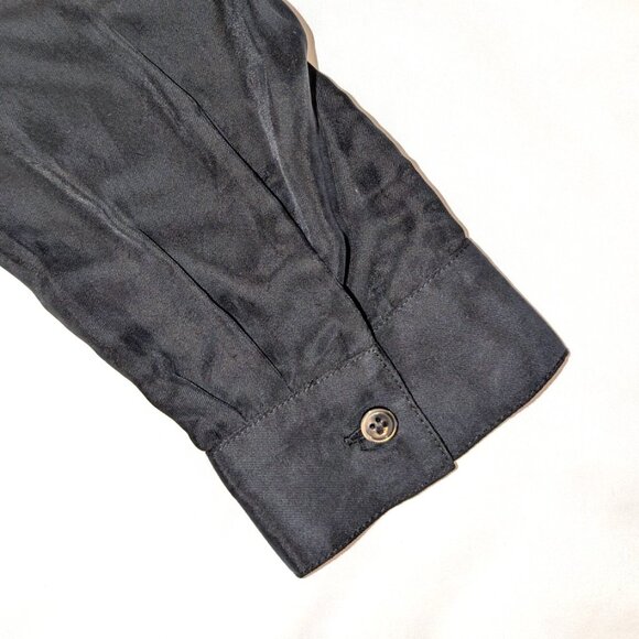 NWT Madewell | Cupro & Viscose Brushed Ruched-Front Top Long Sleeve Blouse | 2 - Picture 8 of 11